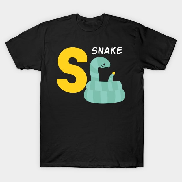 Snake alphabet S funny T-Shirt by Kids series